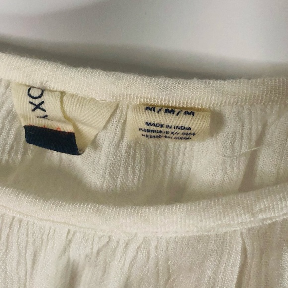 Crop Top off shoulder Ivory 3/4 Sleeve M - Picture 5 of 7